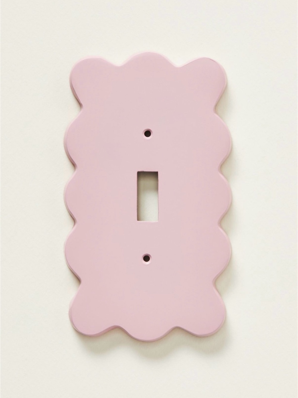 Anthropologie Wiggle Scalloped Pink Single Toggle Switch Plate
